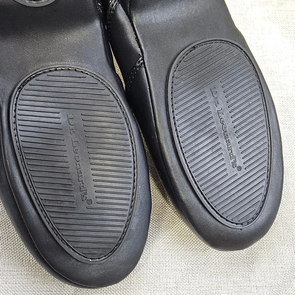 Dr Leonards Mens Slip‎ On Slippers Moccasin Style Black Size 7M